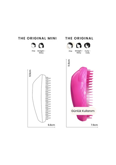 Tangle Teezer Original Detangling Brush Fine & Fragile Berry Bright Saç Fırçası
