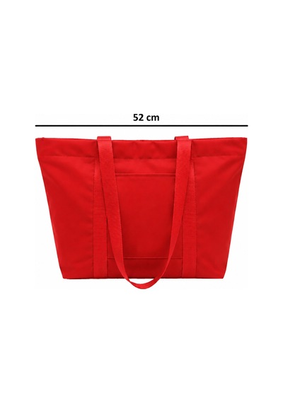 Tuttobene Trendy Red Tote Omuz Çantası Xl Boy Tb022 Kırmızı
