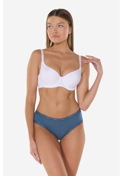 Malabadi Kadın Mavi 2 Li Paket Extra Yumuşak Micro Modal Dantelli Slip Külot 700