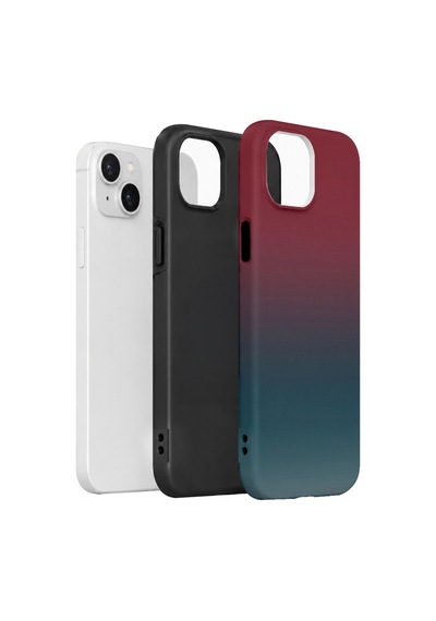 Velvoria Valestra Teal Plum Gradient Apple iPhone Uyumlu 15 Darbe Korumalı Kılıf Valestra Select - Teal Plum Gradient