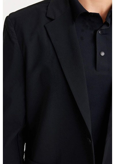 Defacto Teknik Kumaştan Esnek Blazer Ceket G4226ax26spbk81 Siyah-bk81