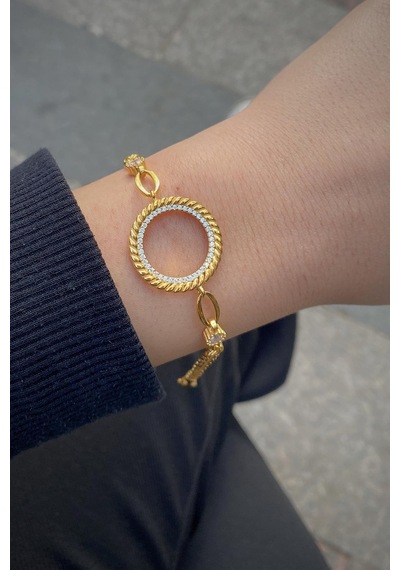 Gümüş Burgu Model Çeyrek Altın Çerçeve Bileklik Diğer