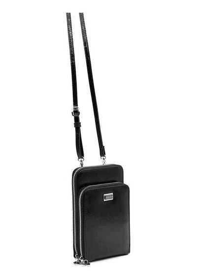 Silver Polo Sp1011 Kadın Telefon Çantası Alaska Siyah-rugan Siyah