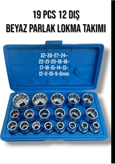 1/2 12 Köşe Yıldız Lokma Seti 19 Parça Çantal