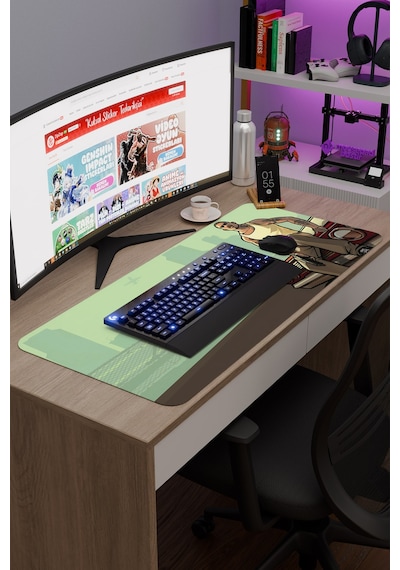 Gta San Andreas Kaymaz Dikişli Kauçuk Oyuncu Mousepad V5 - 90x40 Xxl Gaming Mouse Pad Fare Altlığı