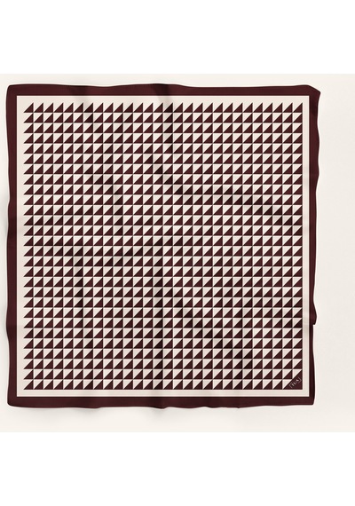 Piramit Doku Desen 90x90cm Eşarp/fular Bordo