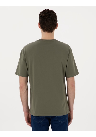 Pierre Cardin Erkek Haki Tişört 50310076-vr027 Haki