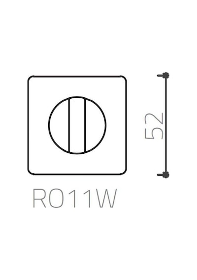 System Kare Wc Banyo Kapı Rozeti Fırçalı Mat Altın Renk Ro11w Elx5