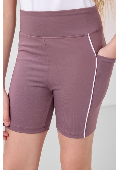 Tommylife Gül Kurusu Esnek Standart Fit Basic Performans Kız Çocuk Tayt - 75189 Gül Kurusu