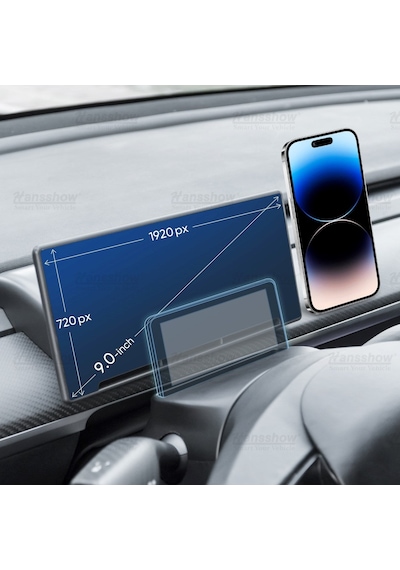 Tesla Model Y / Model 3 F9 9 İnç Orta Konsol Paneli Dokunmatik Ekran Carplay / Android Auto Akıllı Kontrol