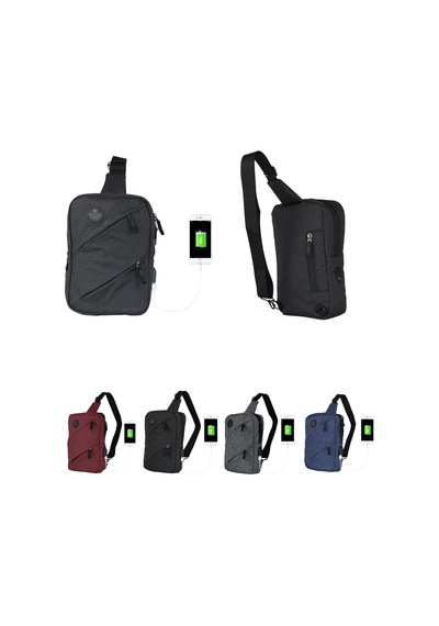 My Valice Smart Bag Usb'Li Çapraz Göğüs Çantası 1504 Bordo