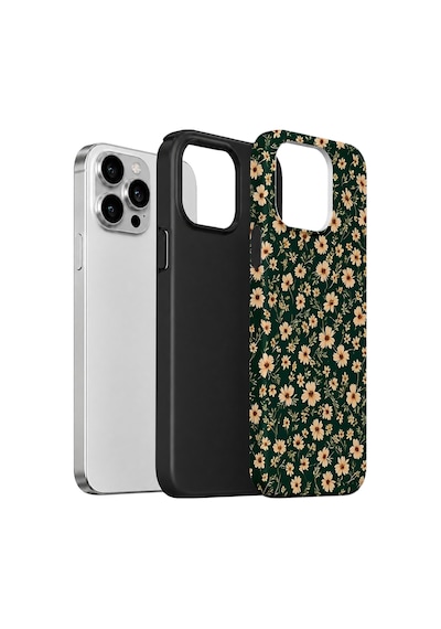 Velvoria Valestra Yeşil Papatya Apple iPhone Uyumlu 15 Pro Darbe Korumalı Kılıf Valestra Select - Yeşil Papatya