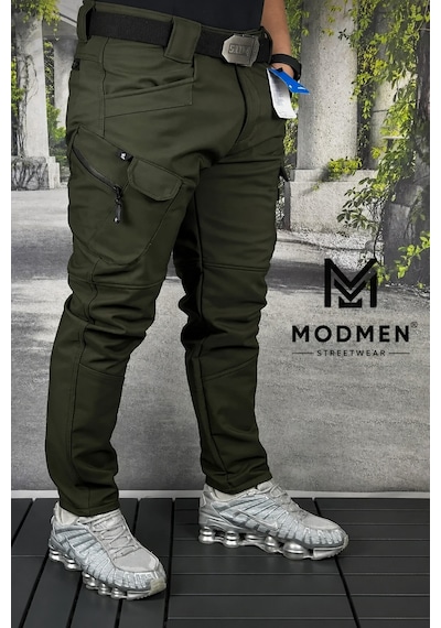 Mikro Taktikal Outdoor Kargocep Içipolarlı 7cepli Softjel Sıvı Ve Rüzgar Geçirmez Kışlıkcargoceppantolon haki