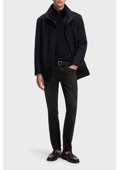 Boss Pamuklu Slim Fit Düz Paça Jeans Erkek Kot Pantolon 50568813 022 Siyah