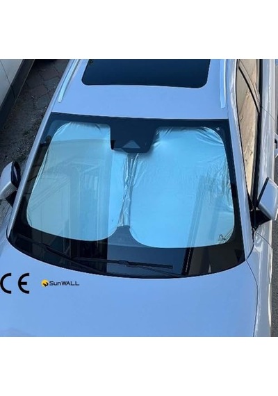 Tesla Model Y İçin Uyumlu Uv Koruma Ve Isı Önleyici Titanyum Gümüş Oto Güneşlik 87371944