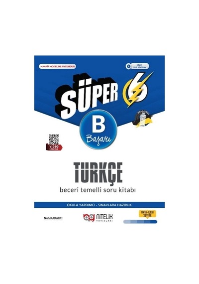 Nitelik Yayınları 6.sınıf B Süper Türkçe Soru Kitabı Beceri Temelli