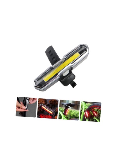 6017-mavi Kırmızı Çakarlı Usb Şarjlı Bisiklet Stop Lambası