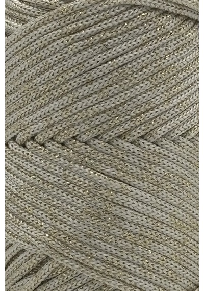 Sensy 3 Mm Simli Polyester Makrome İpi Ekru 250 Gr Supla İp Ve Çanta İpi Polyester İp