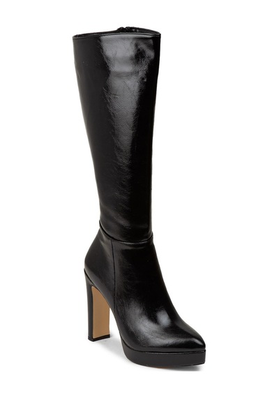 Deery Kadın Siyah Rugan Platform Topuklu Çizme - K0606zsyhm01 Siyah