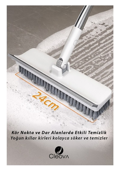 Cleova Çok Amaçlı Yer Temizleme Fırçası