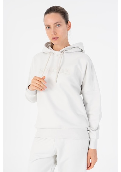 Maraton Oversize Kadın Bisiklet Yaka Gümüş Gri Sweatshirt Gümüş Gri