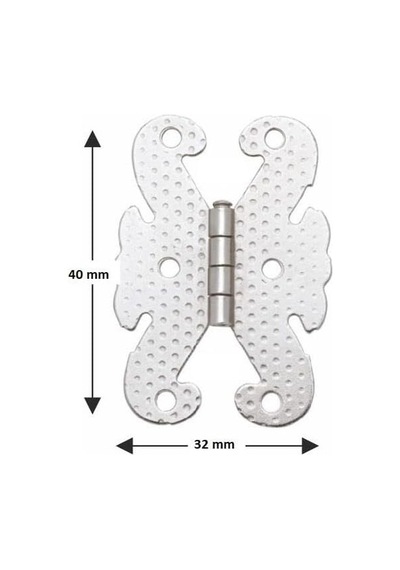 Kelebek Menteşe Metal 32 40mm Bakır 2 Adet Ahşap