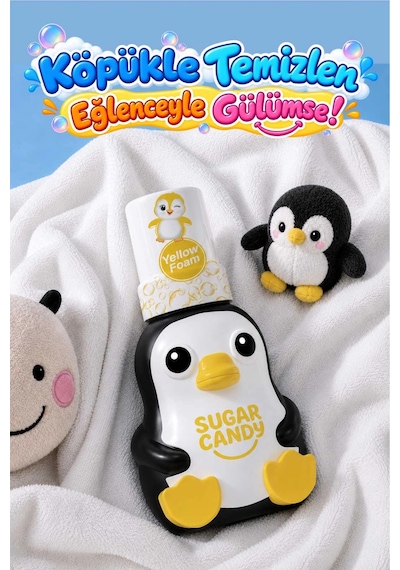 Sugar Candy Muz Kokulu Doğal Vegan Çocuk Köpük El Sabunu Solı 350 Ml Paraben İçermeyen Sarı Köpük