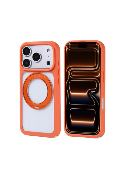 Zore İphone 17 Pro Max Kılıf M-safe Şarj Özellikli Standlı Nvth Piza Silikon Kapak - Siyah