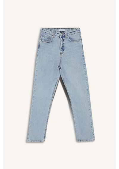 Defacto Mary Vintage Straight Fit Yüksek Bel Bilek Boy Jean Yıkamalı Pantolon E9817ax25aunm39 Mavi