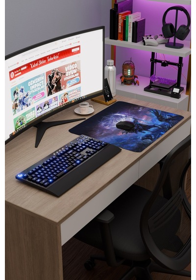 Elden Ring Kaymaz Dikişli Kauçuk Oyuncu Mousepad V1 - 48x40 Xl Gaming Mouse Pad Fare Altlığı