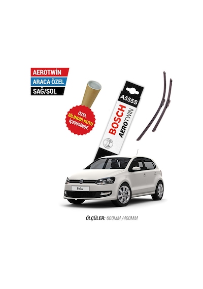 Vw Polo Silecek Takımı 2009-2017 6R1-6C1 Bosch Aerotwin A555S