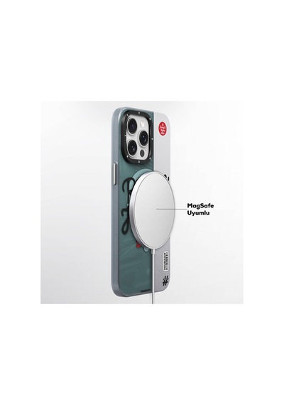 Apple Uyumlu iPhone 14 Pro Max Kılıf Magsafe Şarj Özellikli Youngkit Motorcycle Legend Serisi Kapak Yeşil