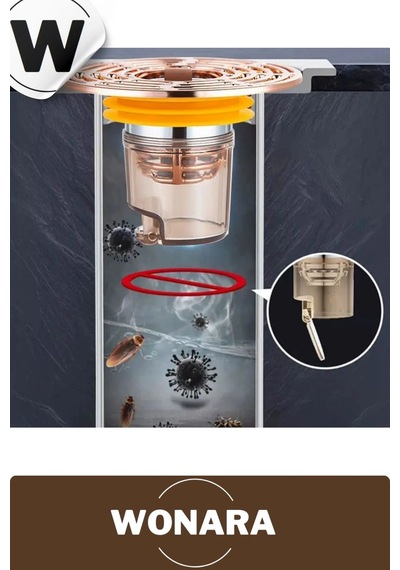 Deluxe Seri Standart Dn40-dn50 Borularıyla Uyumlu Banyo Geri Akış Koku Önleyici Gider Aparatı