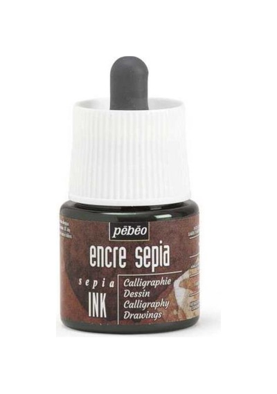 Pebeo Akrilik Kaligrafi Desen Mürekkebi Sepia 45ml Kahverengi