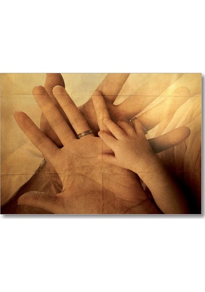 Cakasepetim Baba Anne Çocuk Eli Ahşap Mdf Tablo