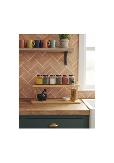 Mut101 Raflı Baharatlık, Mutfak Rafı, Tezgah Üstü Organizer, 2 Katlı, S.meşe Safir Meşe - 839710000 Safir Meşe