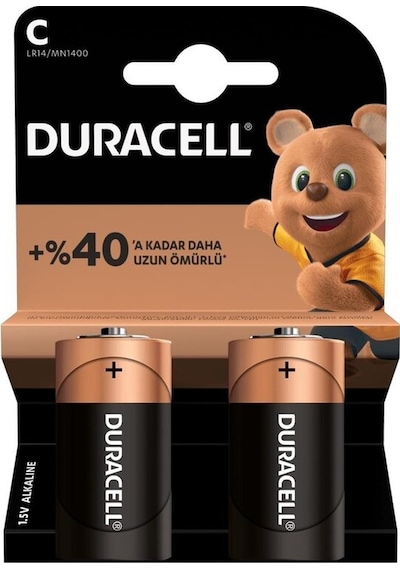 DURACELL LR14/MN1400 C ORTA BOY PİL 2Lİ PAKET