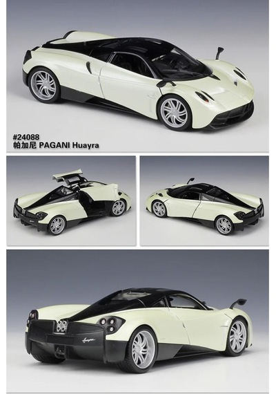Pagani Huayra 1:24 Model Araç Beyaz Renk Koleksiyon