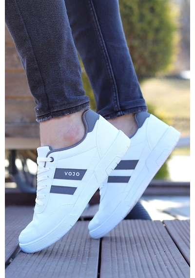 Vojo Gen 5 Rahat Taban Cilt Erkek Sneker Spor Ayakkabı 267800001842 989 Gri-beyaz Gri-beyaz Gri - Beyaz