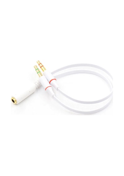 Kulaklık Mikrofon Ayırıcı Y Splitter Kablo 2 X 3 5Mm Stereo