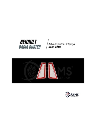 Renault Duster 2024 Üzeri Krom Arka Kapı Kolu 2 Kapı P. Çelik