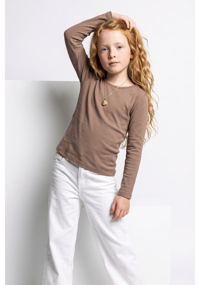 Kiagu Moka Uzun Kol Basic T-shirt- Terletmeyen Esnek Kumaş Pamuklu Mevsimlik Mocha Uzunkol Kız Çocuk Tsort Moka Kiagu Moka Uzun Kol Basic T-shirt- Terletmeyen Esnek Kumaş Pamuklu Mevsimlik Mocha Uzunkol Kız Çocuk Tsort Moka