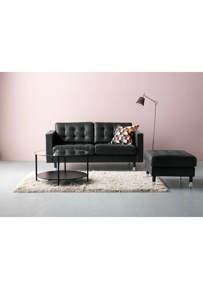 Ikea Beyaz Modern Kanepe - 2'li Deri Kanepe