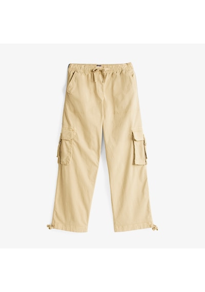 Tommy Hilfiger Loose Cargo Kadın Krem Pantolon Dw0dw20995 Krem
