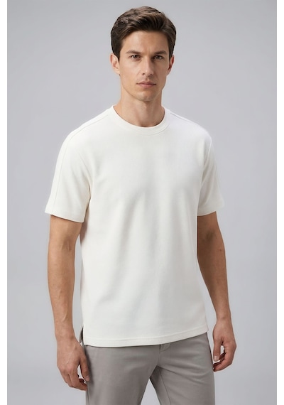 Rahat Form O Yaka 3lü Paket Siyah-ekru-açık Yeşil Erkek T-shirt - 88495 Siyah - Ekru