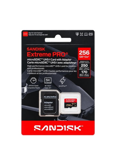 Sandısk Yeni Versiyon Extreme Pro Microsdxc 256 Gb, Uhs-ı Kartı + Sd Adaptörü 250 Mb/sn'ye Kadar