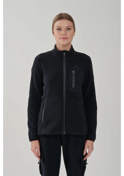 Exuma Kadın Tam Fermuarlı Polar Black 2322003-010 Siyah