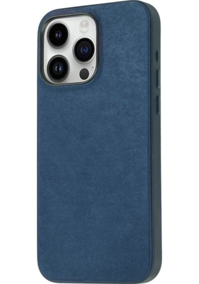 Apple Uyumlu iPhone 15 Pro Kılıf Zore Mikro Fiber Mimoza Kapak Mavi