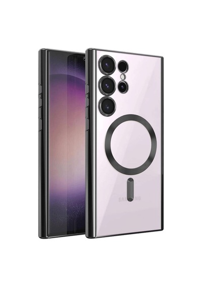 Samsung Galaxy  Uyumlu  S24 Ultra Kılıf Kross Magneticsafe Kapak - Siyah