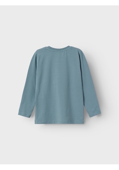 Name It Bisiklet Yaka Baskılı Duman Yeşili Erkek Çocuk Sweatshirt 13221181 001 Yeşil